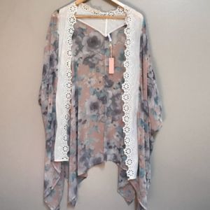 PinkBlush maternity floral kimono